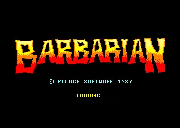 Barbarian (UK) (1987) [Palace Software] (Trainer) screen shot title